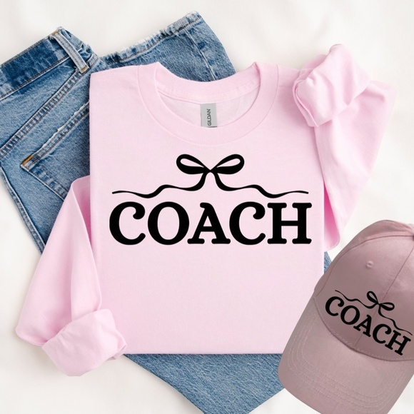 Gildan Tops - Coach T-shirt and hat set Game Day Outfit. Unisex S M L XL Made to order New